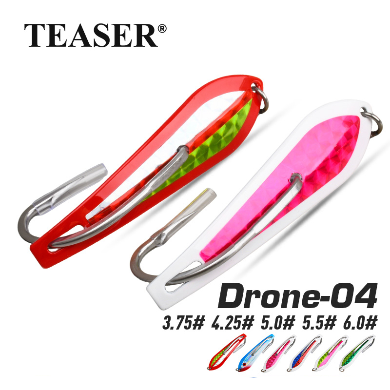 Fishing Hook Size - طعم صيد معدني كبير بخطاف واحد،