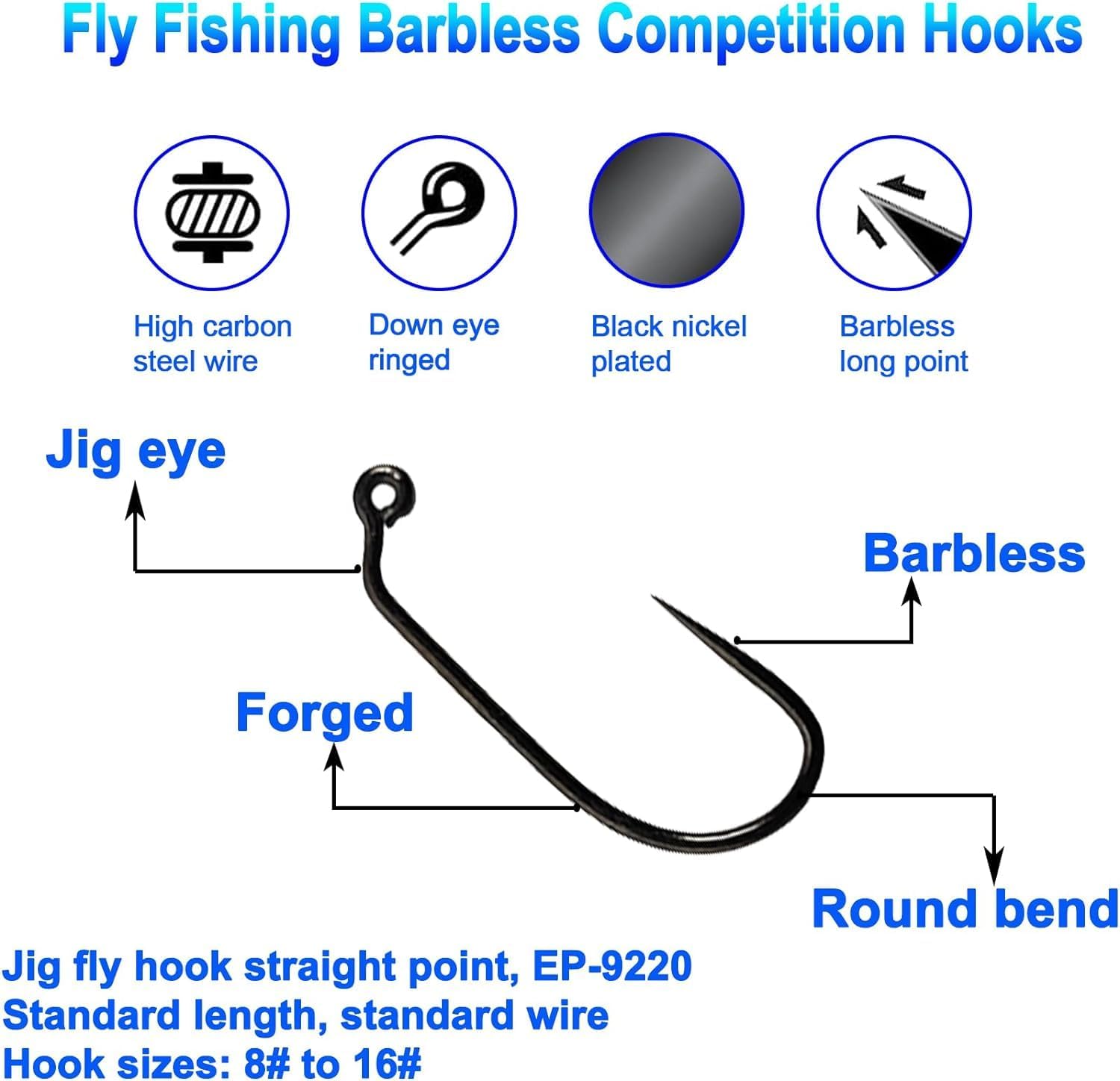 خطافات صيد Aventik Eupheng 100 - مراجعة Fishing Hook Barbless وسعره