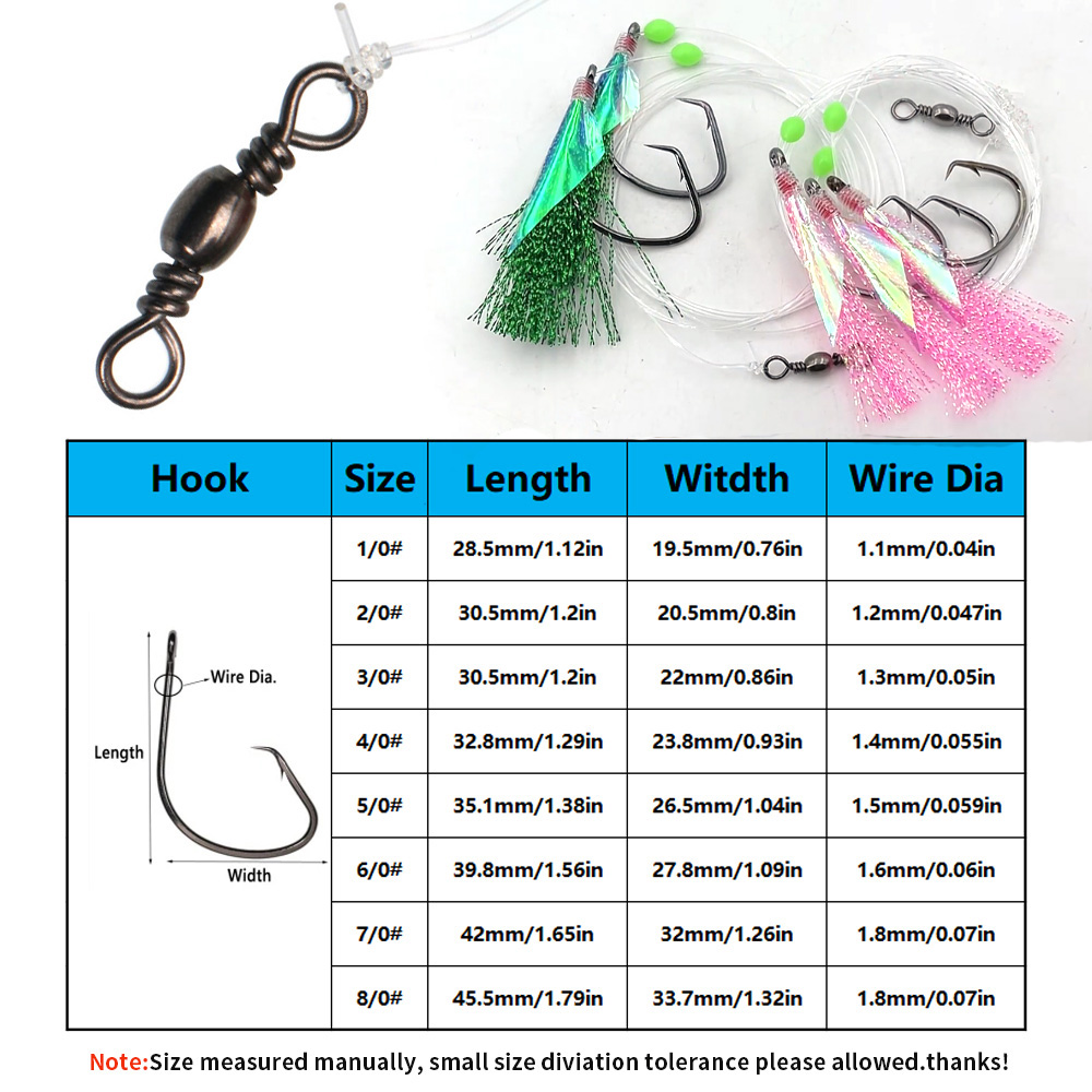 بيمو 10 عبوات طُعم صيد بحري سا - مراجعة Fishing Hook Size وسعره