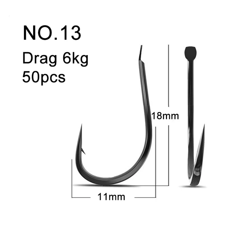 50 قطعة خطاف صيد صغير عالي الك - مراجعة Fishing Hook Barbless وسعره